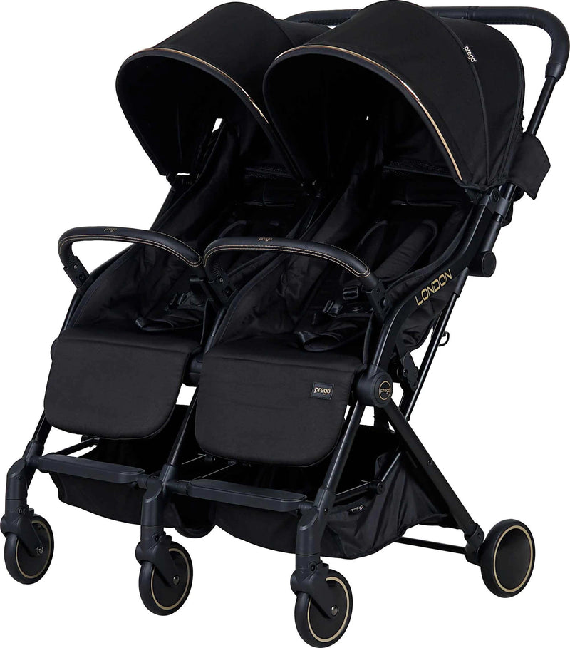 London İkiz Bebek Arabası Siyah
