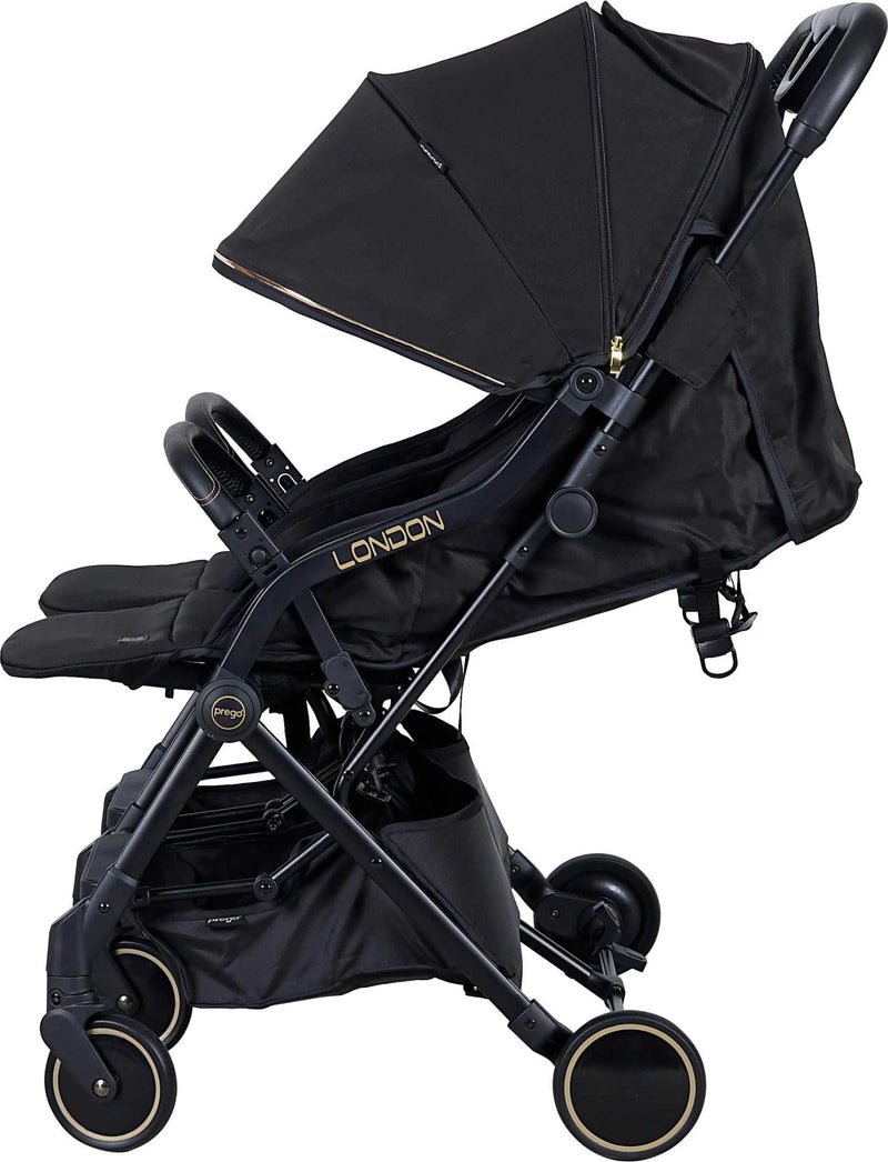 London İkiz Bebek Arabası Siyah