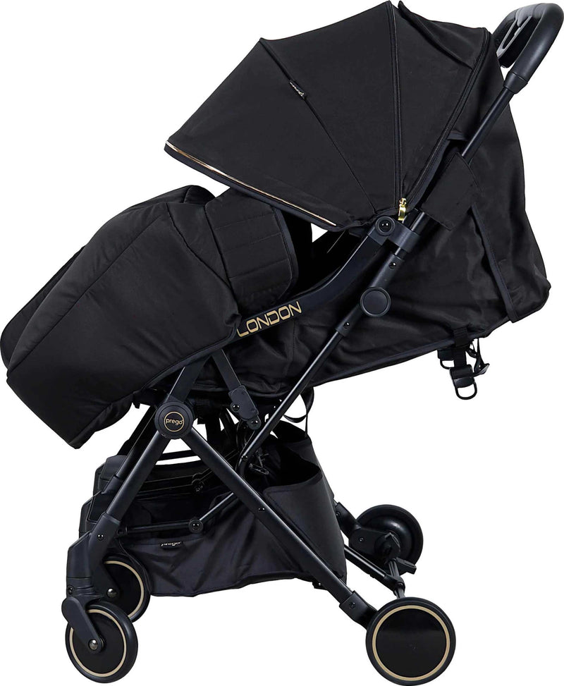 London İkiz Bebek Arabası Siyah