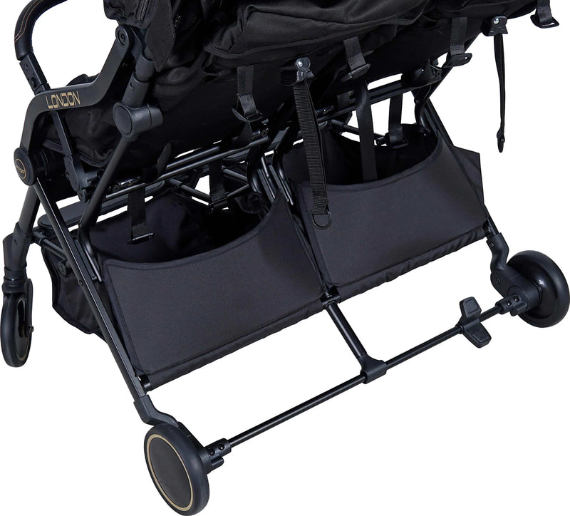 London İkiz Bebek Arabası Siyah